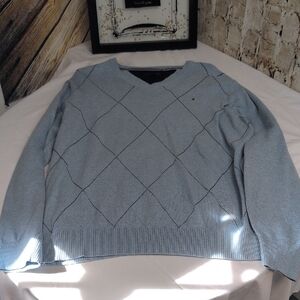 Tommy Hilfiger Sky Blue V-Neck Sweater